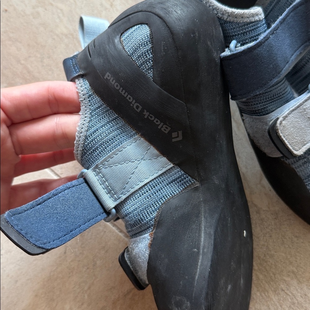 Black Diamond Kids Rock Climbing Shoes - Blue and Gray - Picture 3 of 4